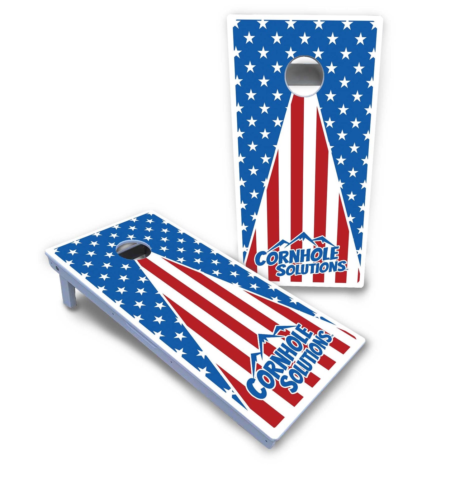 Stars & Stripes Triangle Cornhole Boards - All Weather Series