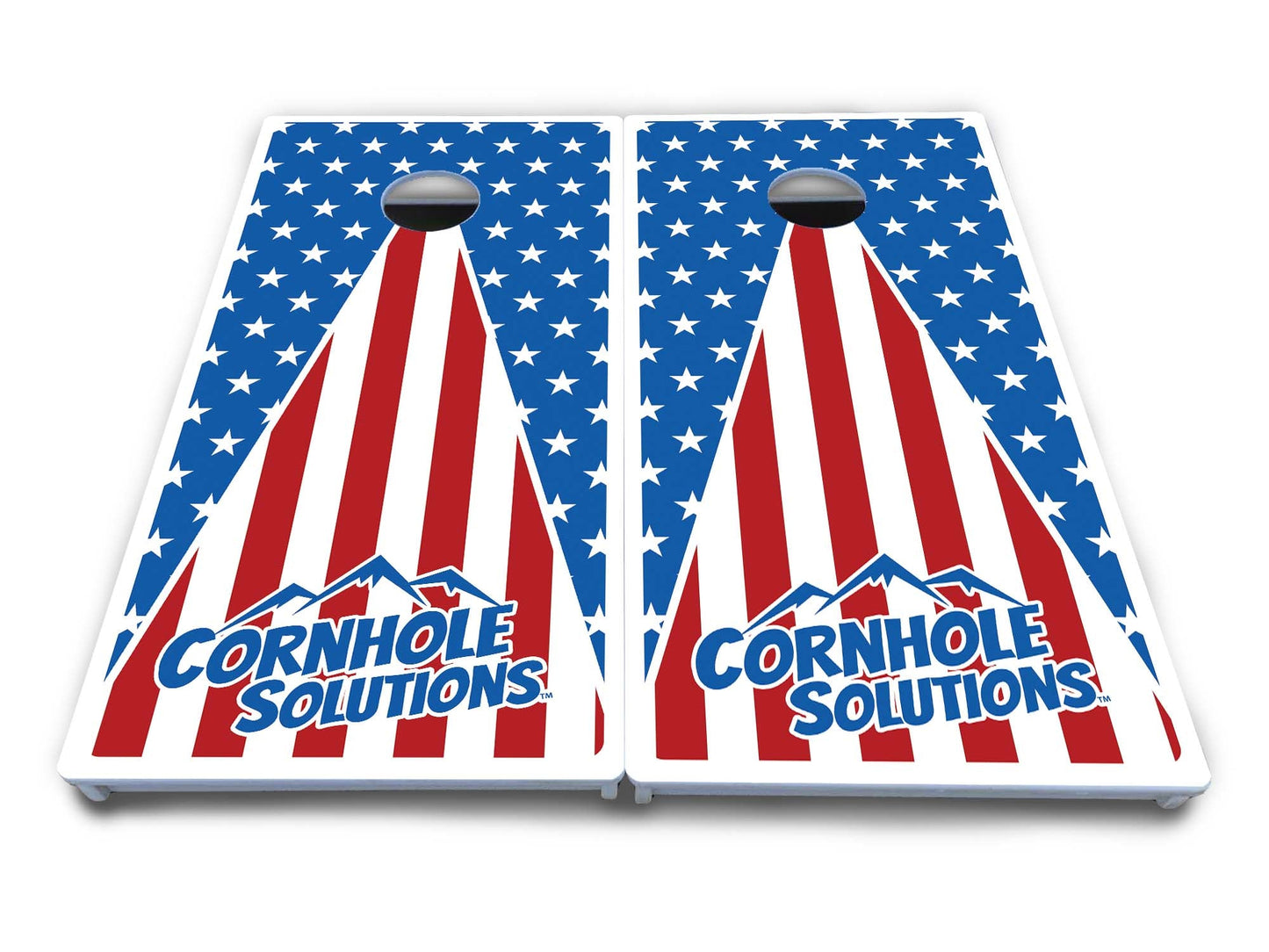 Stars & Stripes Triangle Cornhole Boards - All Weather Series
