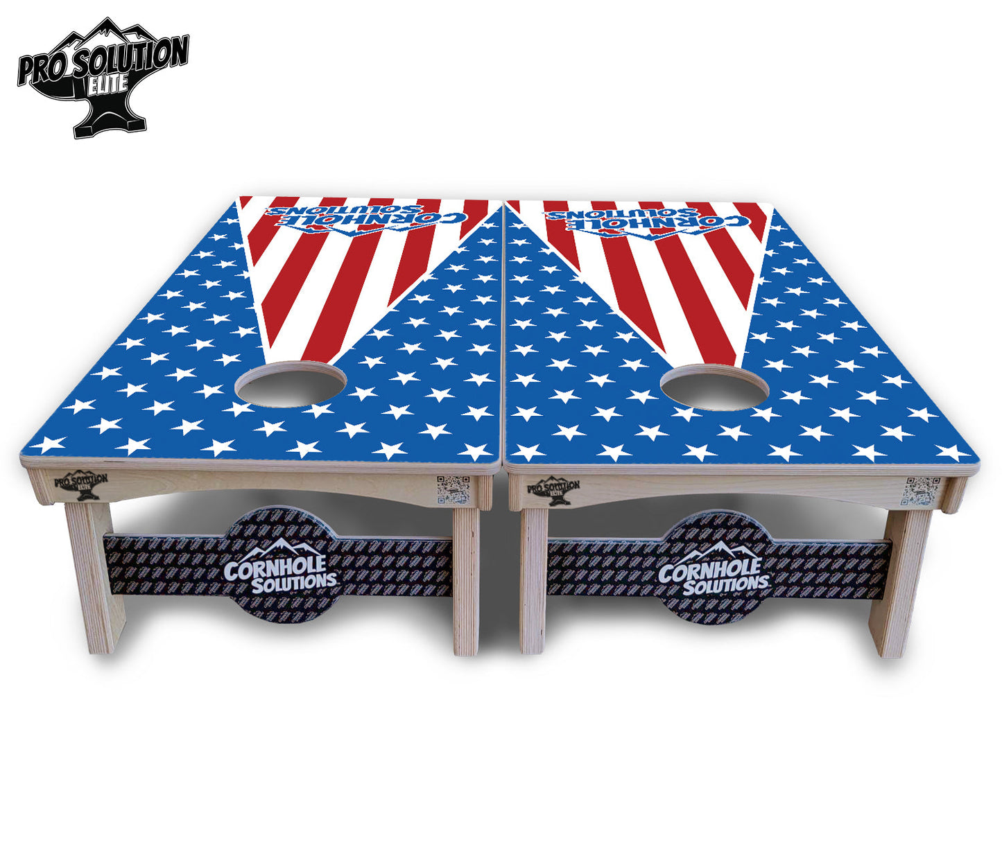 Stars & Stripes Triangle Cornhole Boards - Pro Solution Elite Series