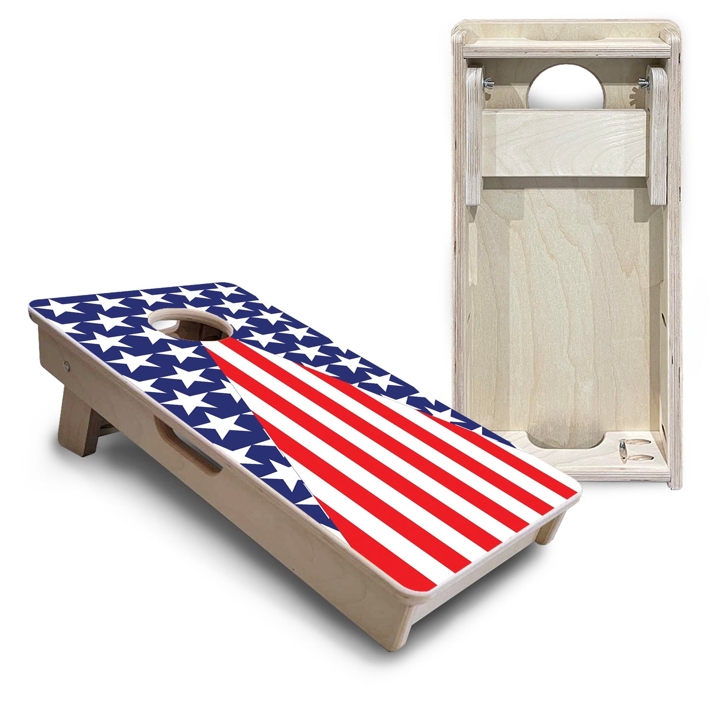 Mini Cornhole Boards - Stars & Stripes Triangle