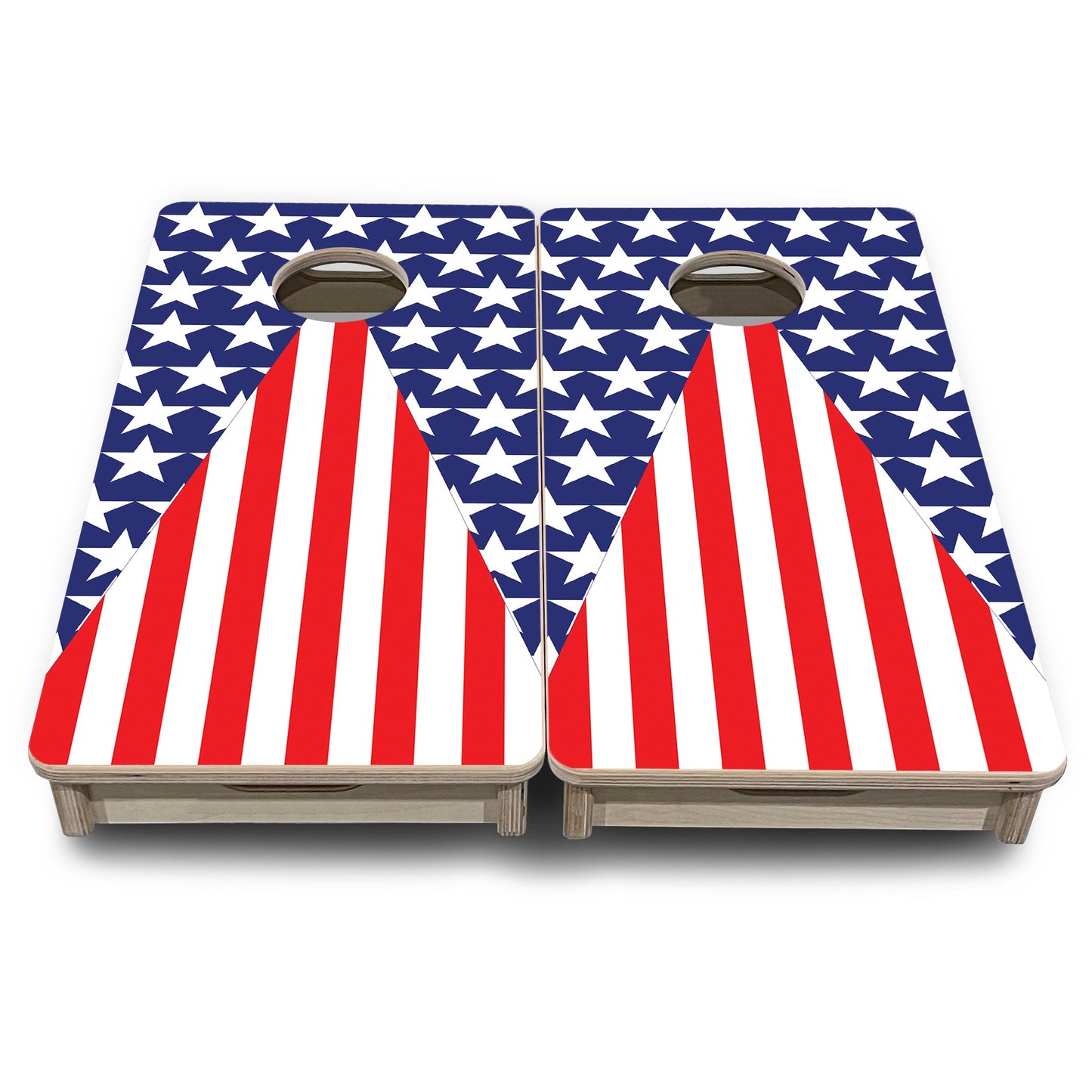 Mini Cornhole Boards - Stars & Stripes Triangle