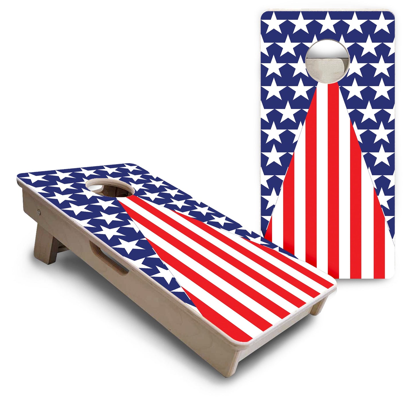 Mini Cornhole Boards - Stars & Stripes Triangle