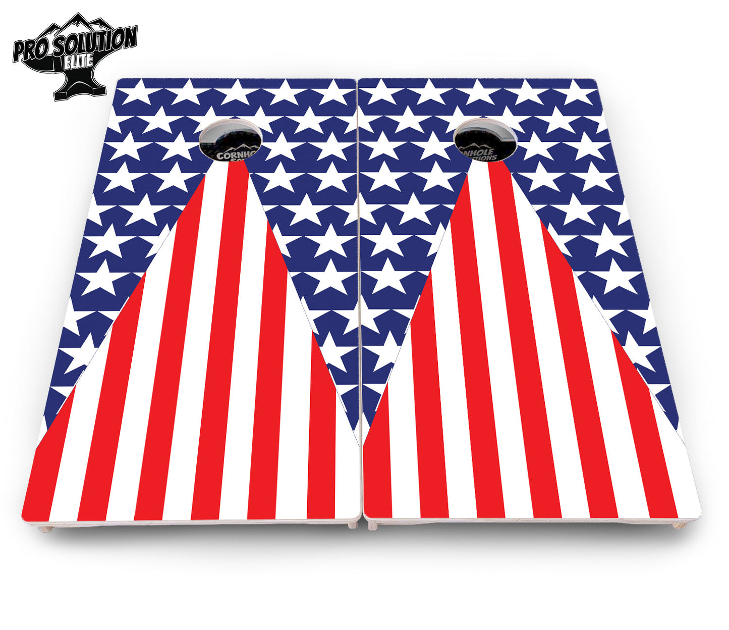 Stars & Stripes Triangle Cornhole Boards - Pro Solution Elite Series