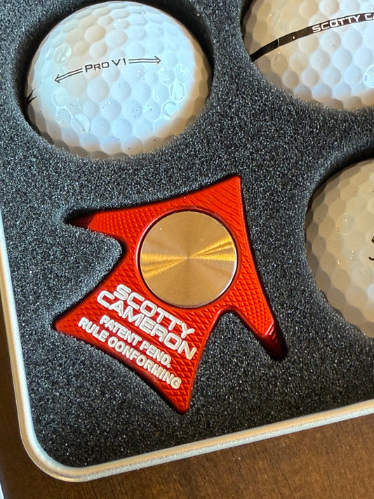 Scotty Cameron Red Aero Alignment Tool Putting Set