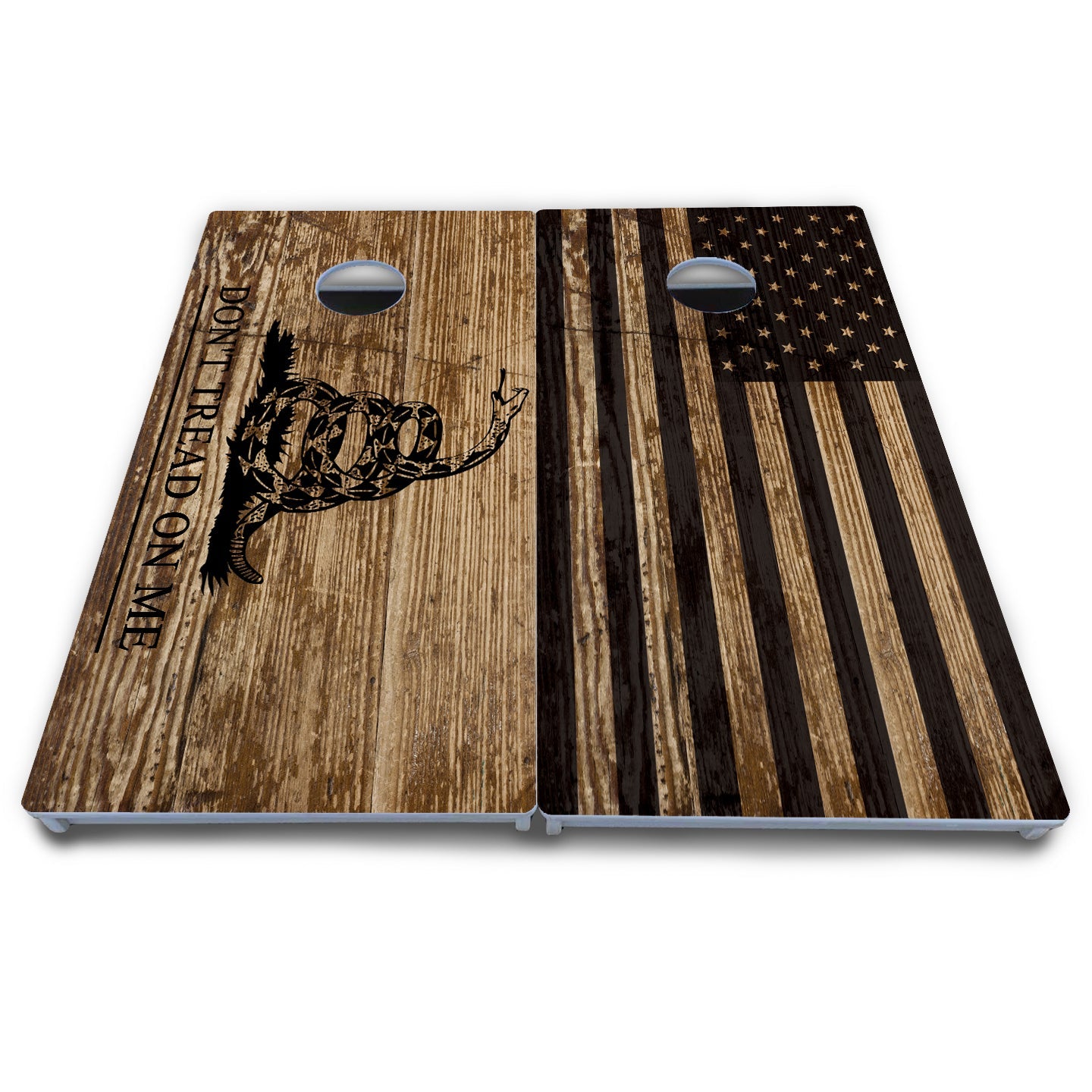 Wood DTOM & Flag Cornhole Boards - All Weather Series
