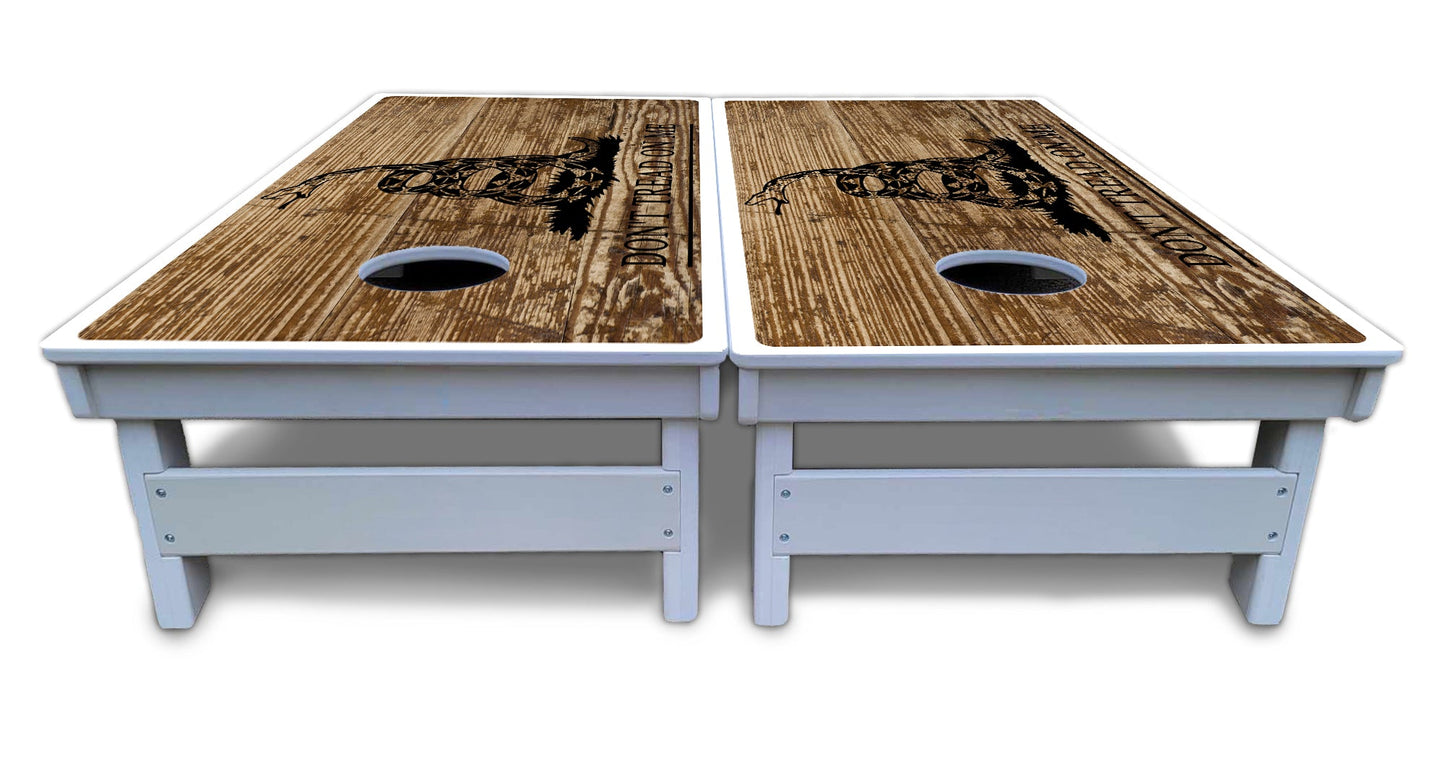 Wood DTOM & Flag Cornhole Boards - All Weather Series