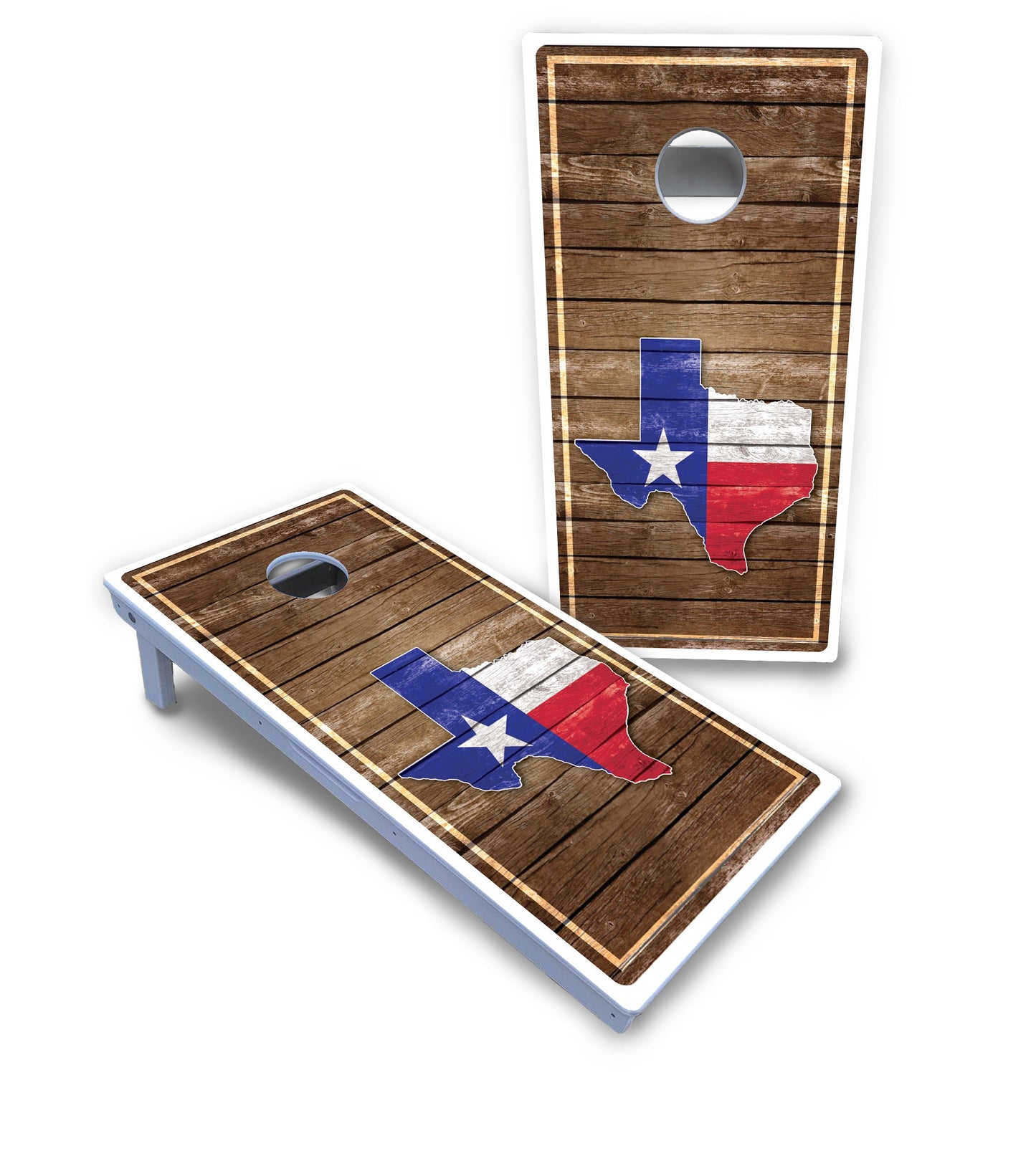 Texas Wood Slats Cornhole Boards - All Weather Series