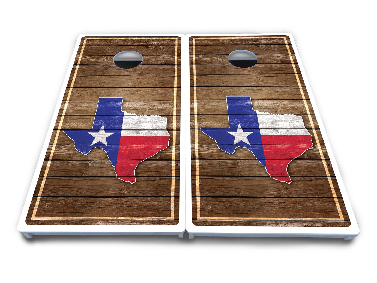 Texas Wood Slats Cornhole Boards - All Weather Series