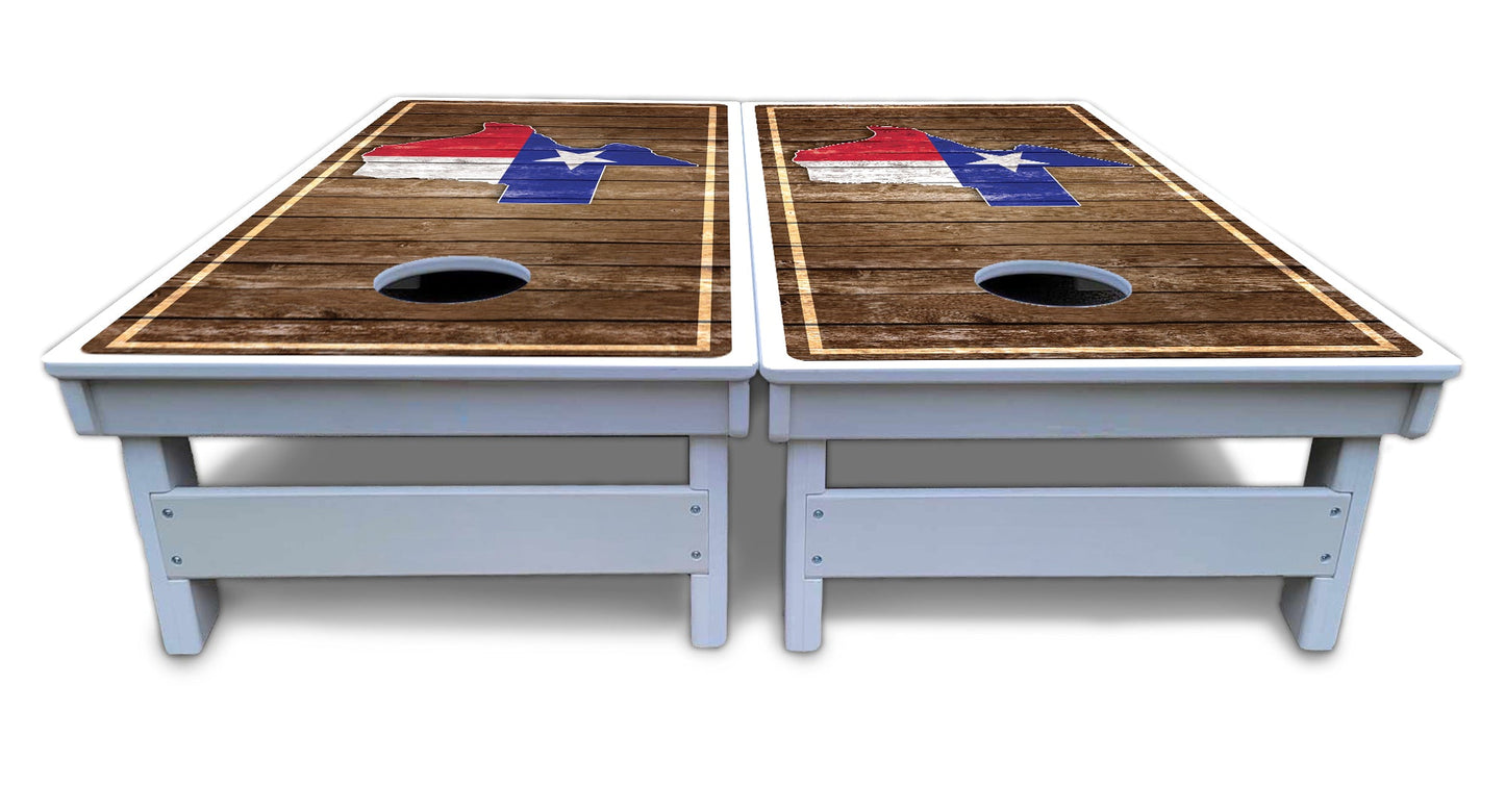 Texas Wood Slats Cornhole Boards - All Weather Series