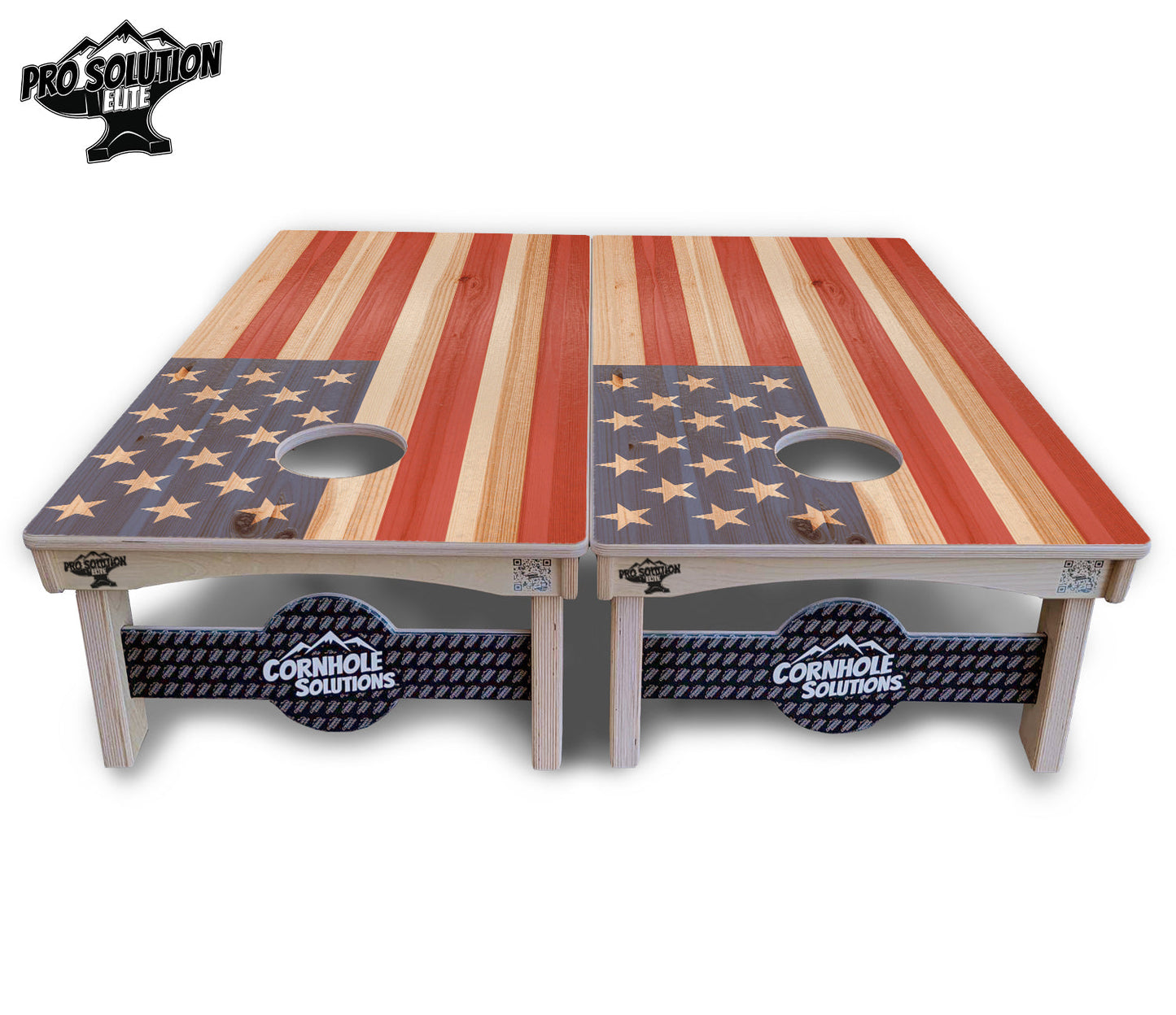 Faded Texas & American Flag Cornhole Boards - Pro Solution Elite Series