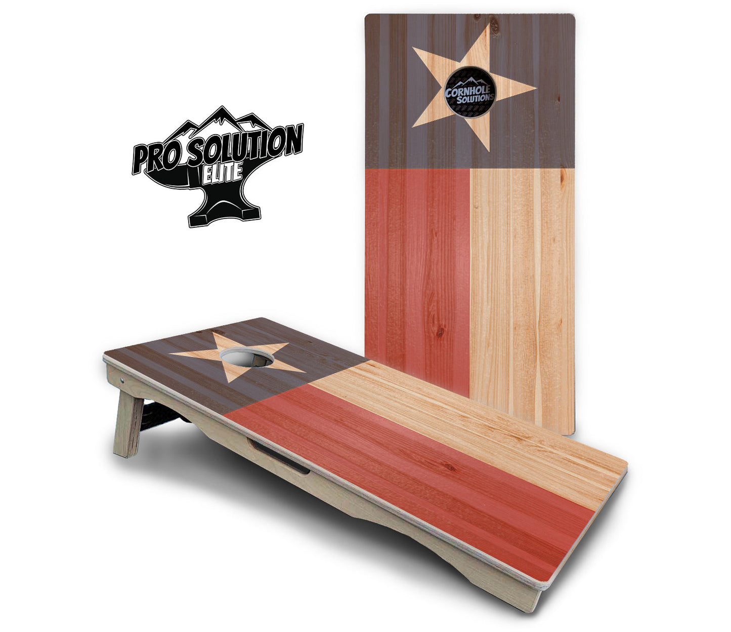 Faded Texas & American Flag Cornhole Boards - Pro Solution Elite Series