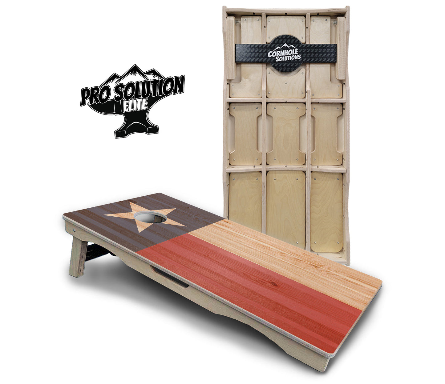 Faded Texas & American Flag Cornhole Boards - Pro Solution Elite Series