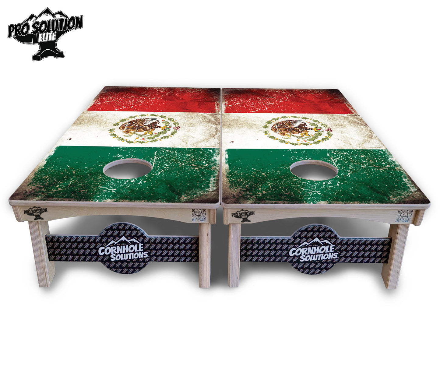 Mexico Flag Cornhole Boards - Pro Solution Elite Series