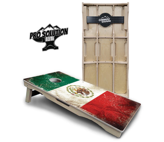 Mexico Flag Cornhole Boards - Pro Solution Elite Series