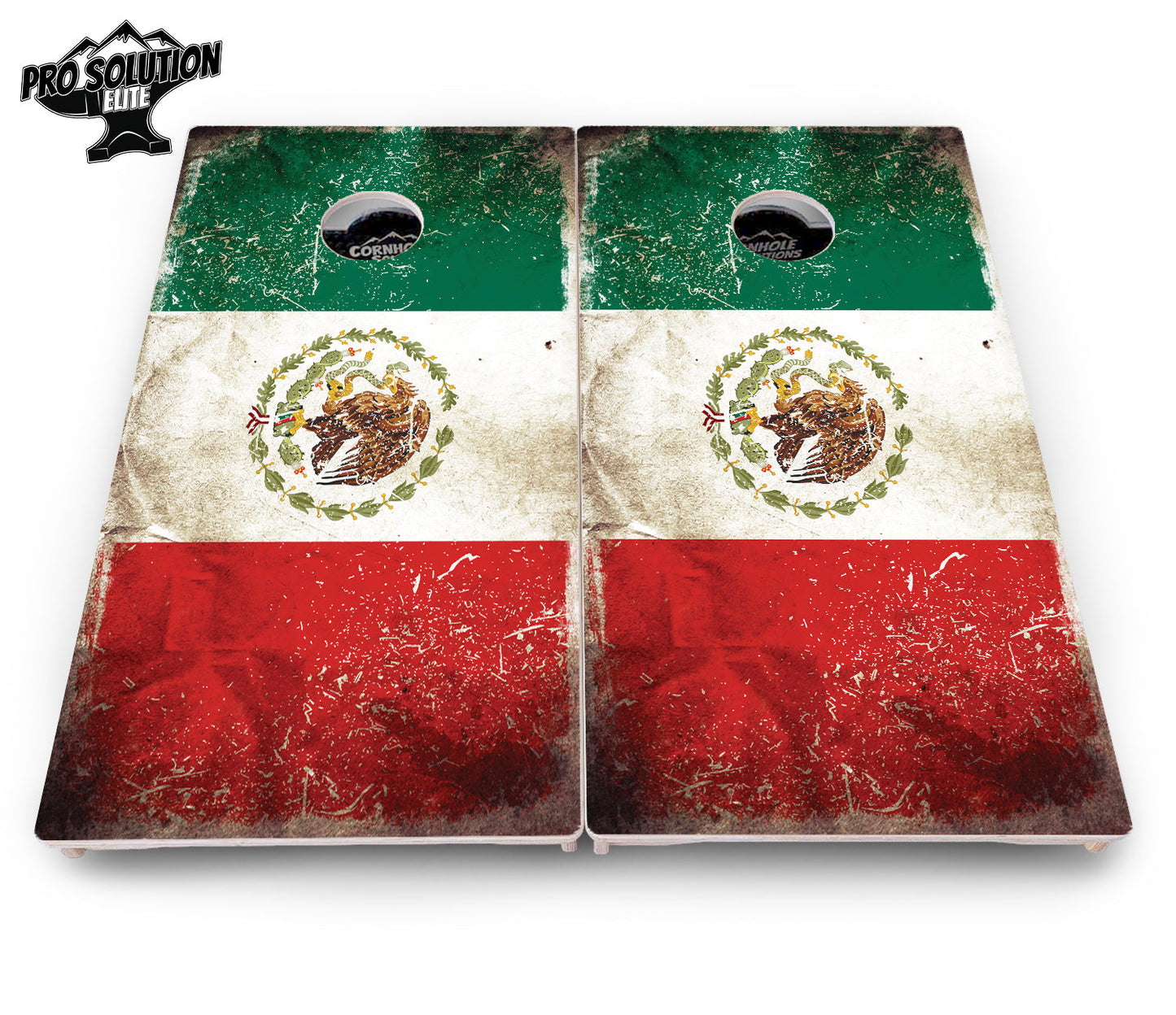 Mexico Flag Cornhole Boards - Pro Solution Elite Series