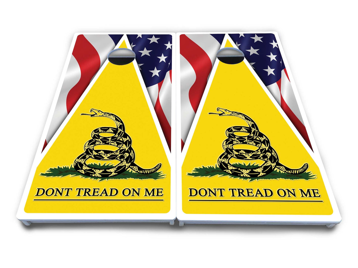 DTOM Yellow Triangle Cornhole Boards - All Weather Series