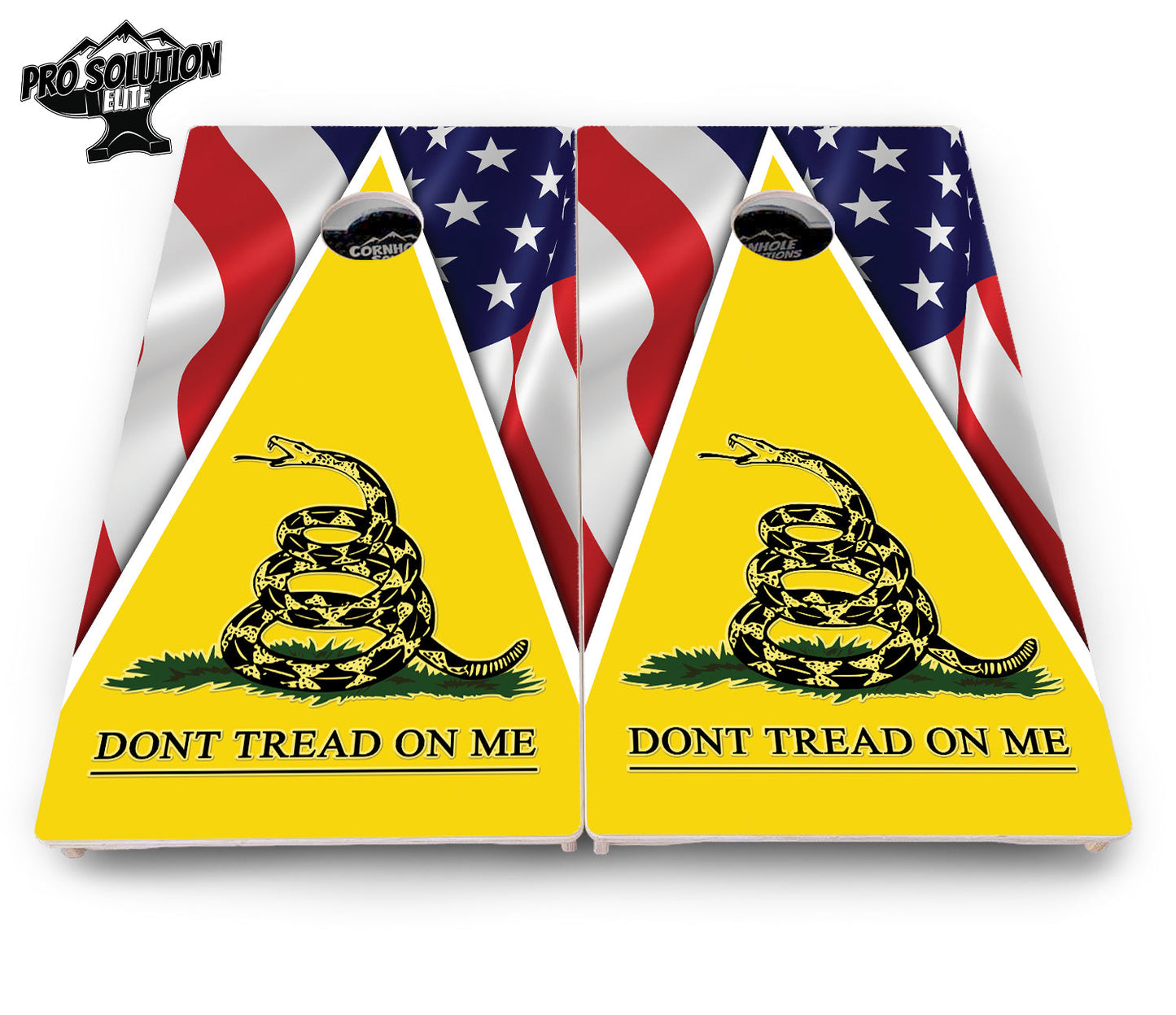 DTOM Yellow Triangle Cornhole Boards - Pro Solution Elite Series