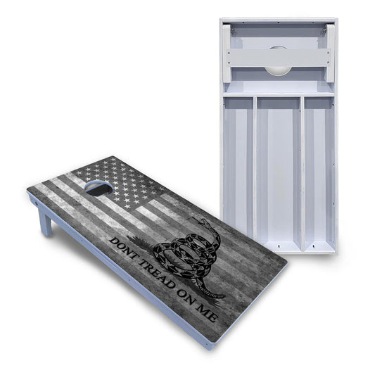 DTOM B&W Flag Cornhole Boards - All Weather Series