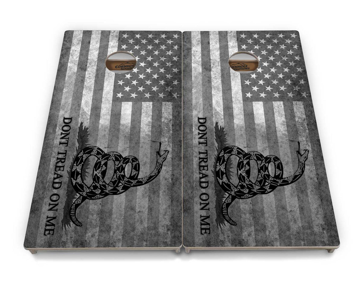 DTOM Grayscale Flag Cornhole Boards – Tournament Series