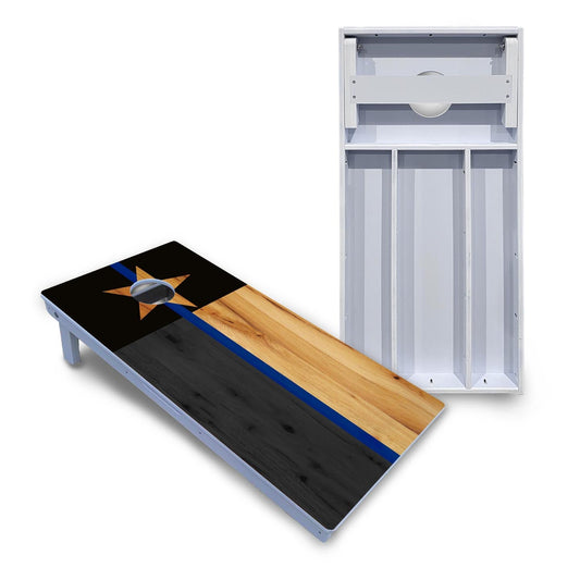 Texas Blue Line Flag Cornhole Boards - All Weather Series