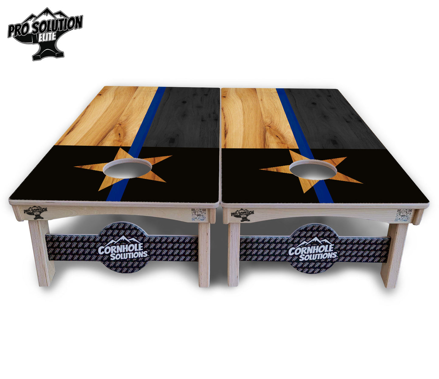 Texas Thin Blue Line Cornhole Boards - Pro Solution Elite Series