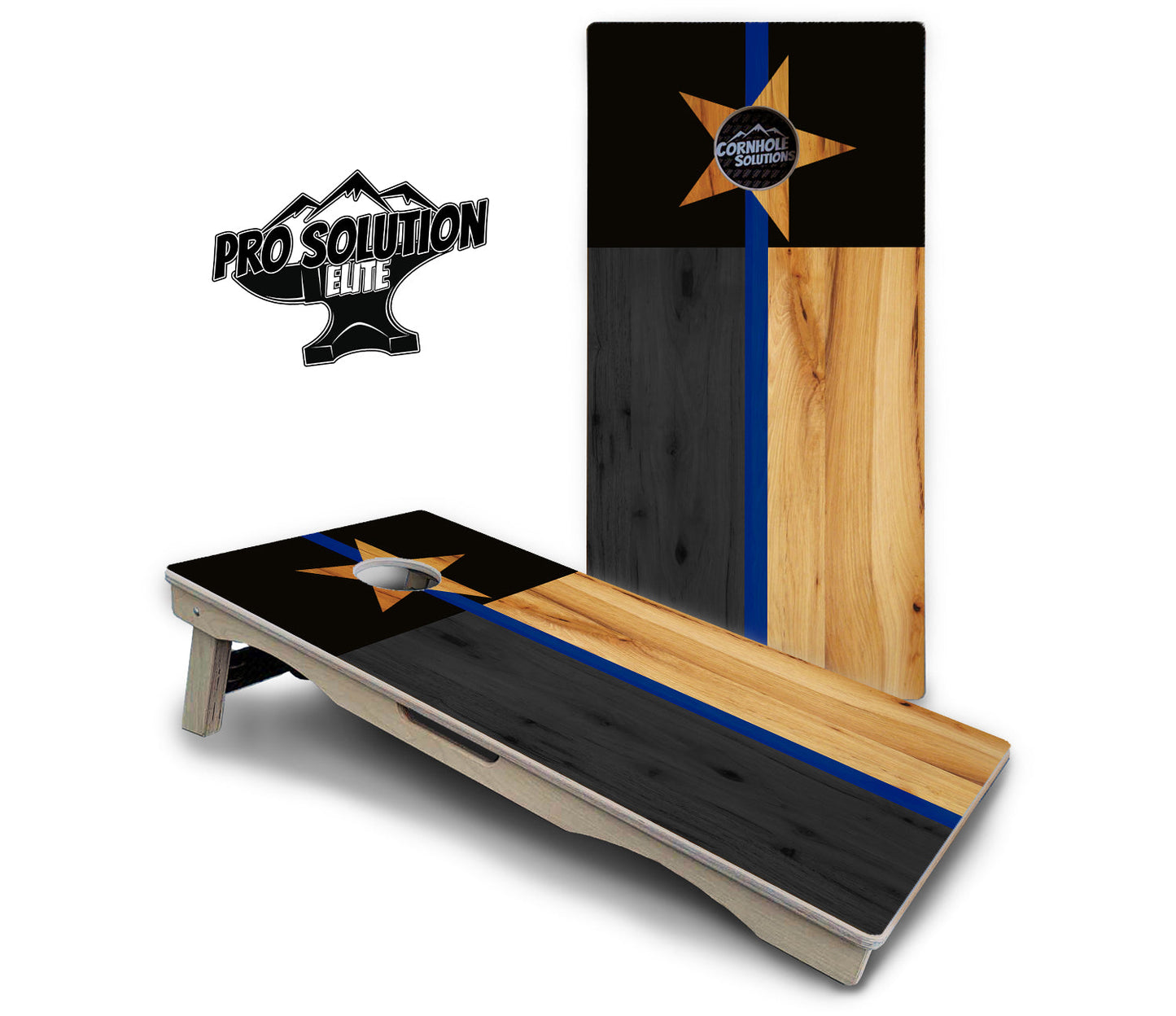 Texas Thin Blue Line Cornhole Boards - Pro Solution Elite Series