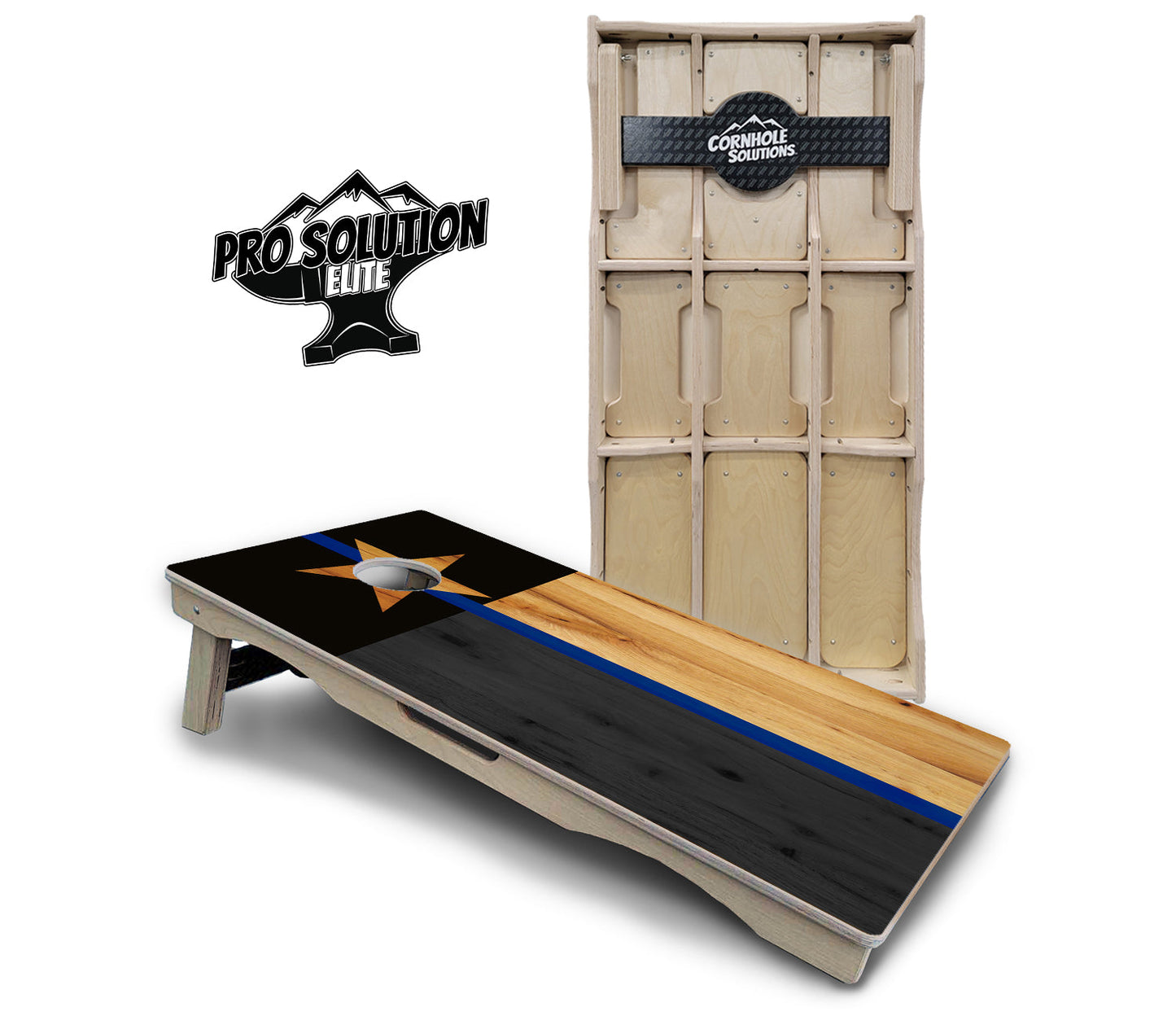 Texas Thin Blue Line Cornhole Boards - Pro Solution Elite Series