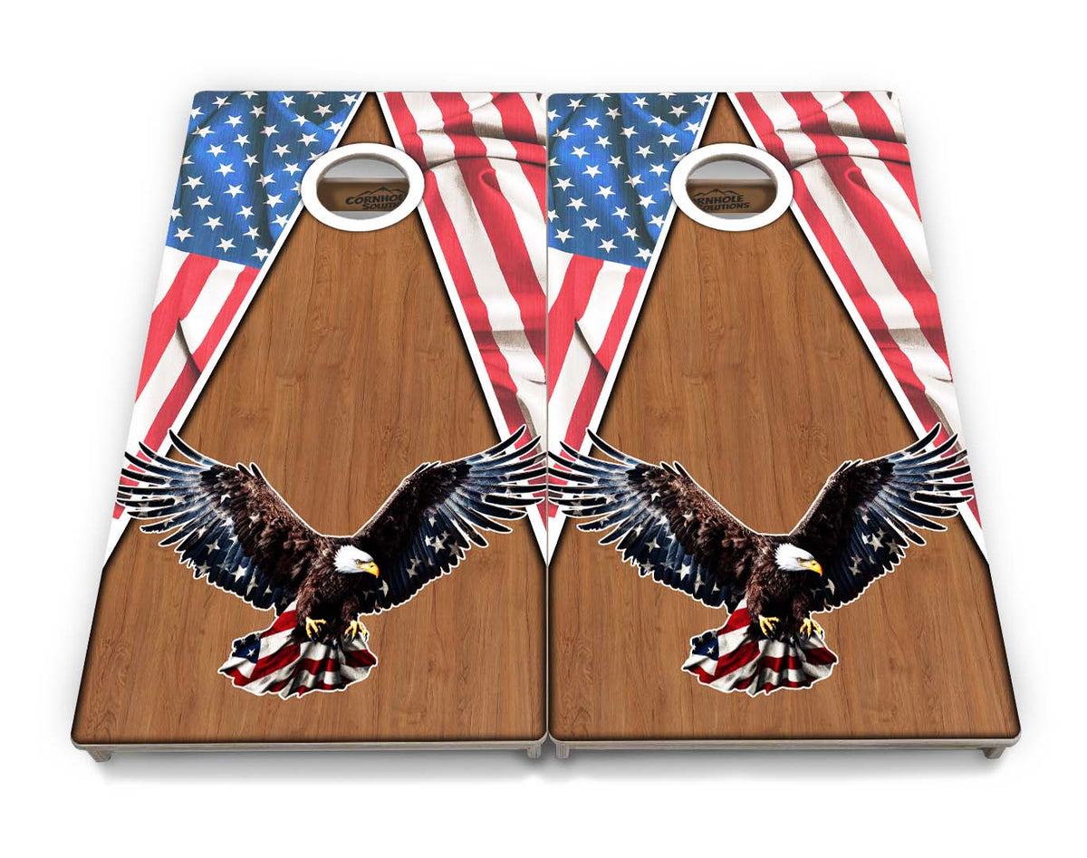 Eagle Triangle Wood Cornhole Boards – Tournament Series