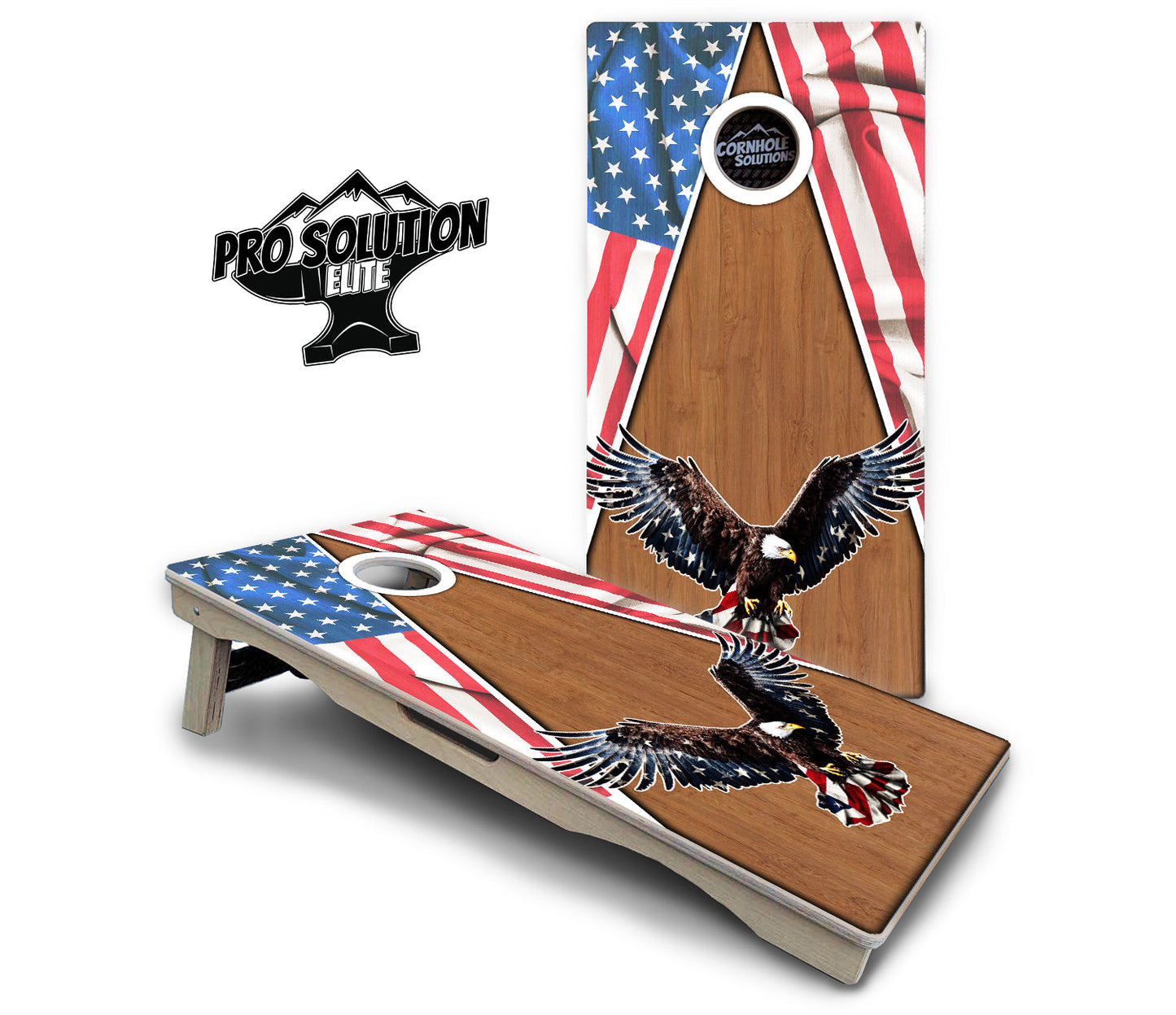 Eagle Triangle Wood Cornhole Boards - Pro Solution Elite Series