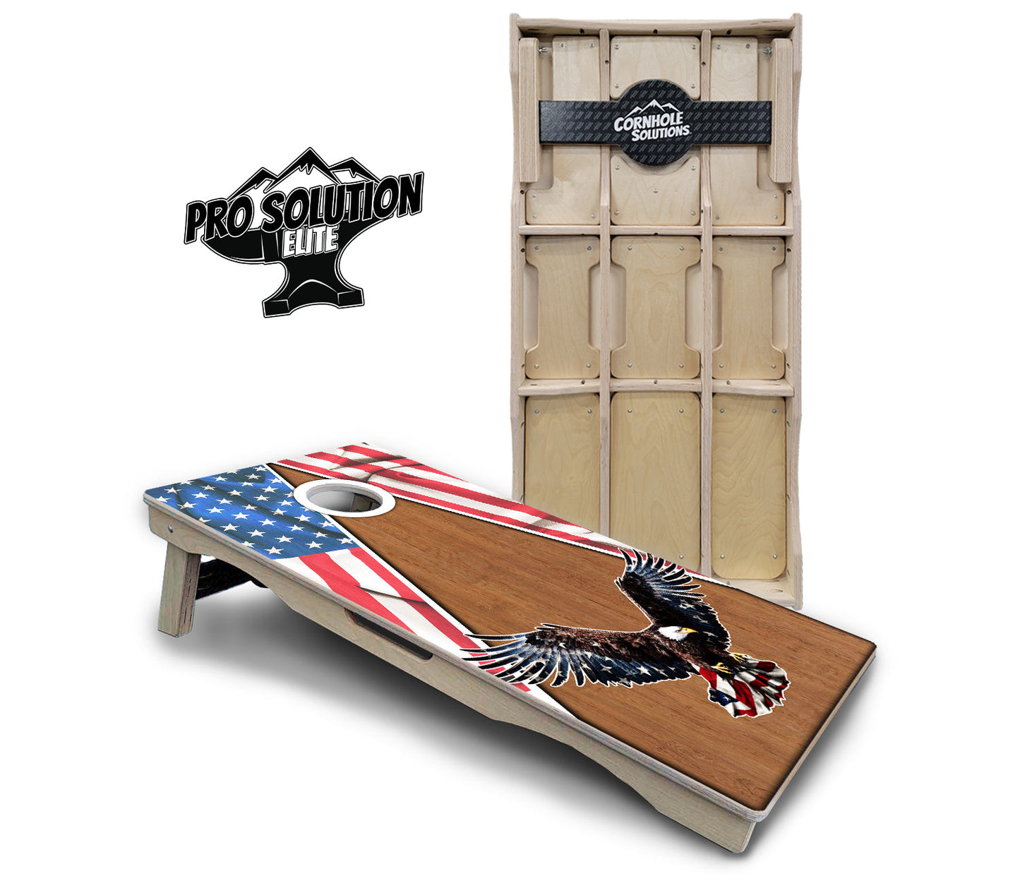 Eagle Triangle Wood Cornhole Boards - Pro Solution Elite Series