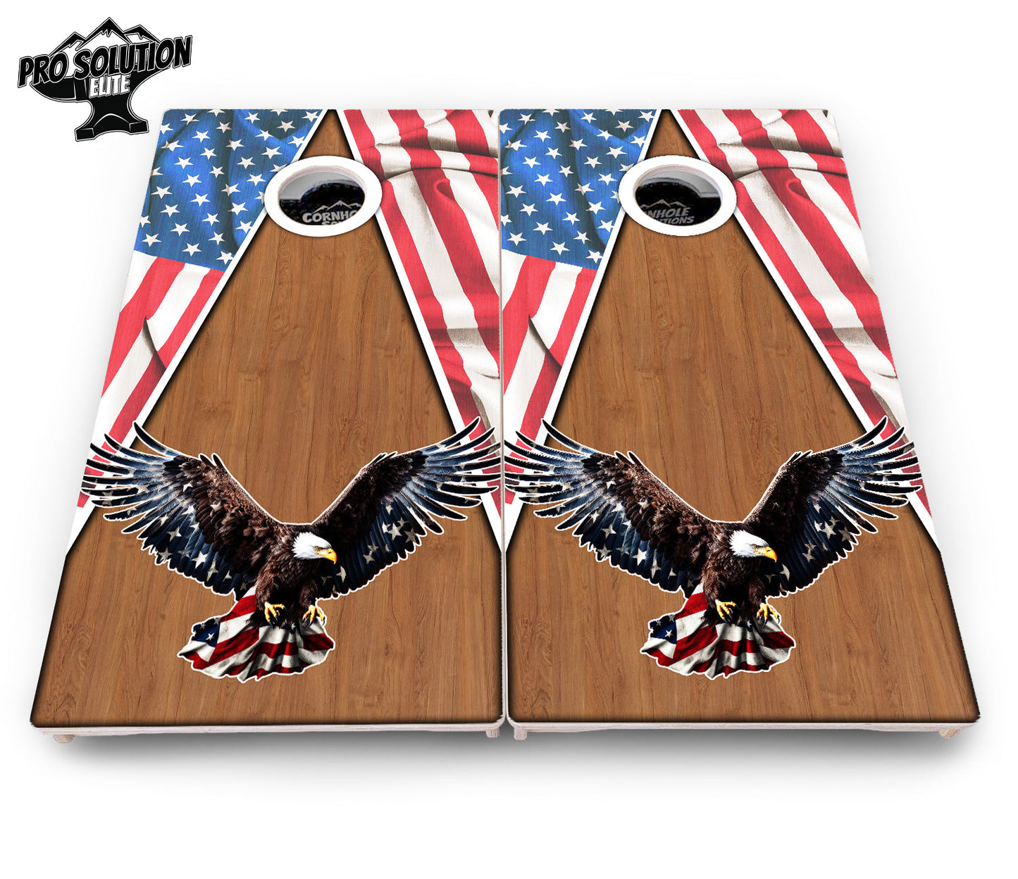 Eagle Triangle Wood Cornhole Boards - Pro Solution Elite Series