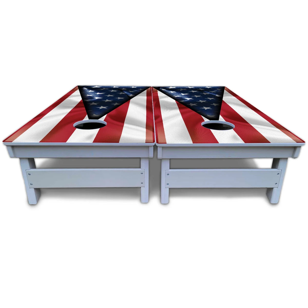 American Flag Triangle Cornhole Boards - All Weather Series