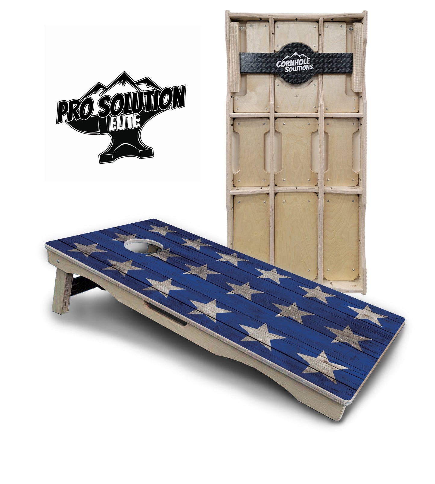 Large Stars & Stripes Cornhole Boards - Pro Solution Elite Series