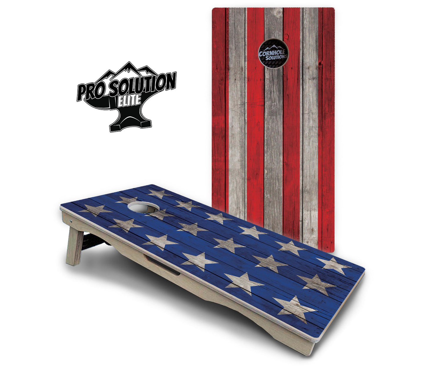 Large Stars & Stripes Cornhole Boards - Pro Solution Elite Series