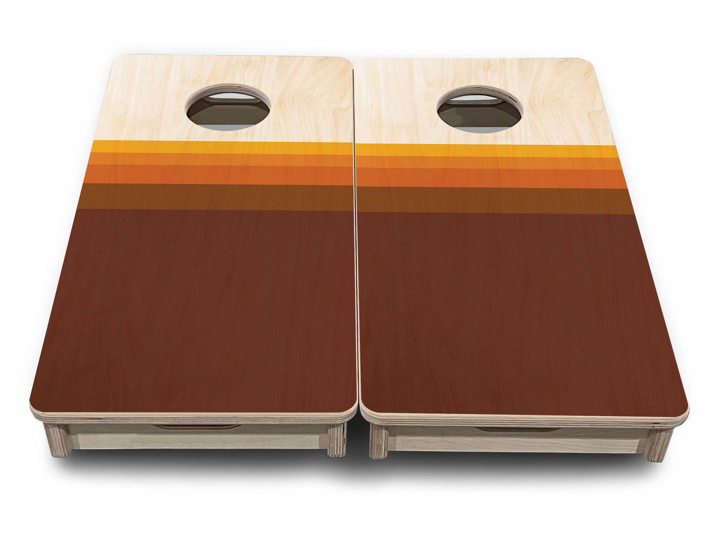 Mini Cornhole Boards - Retro Wood Gradient