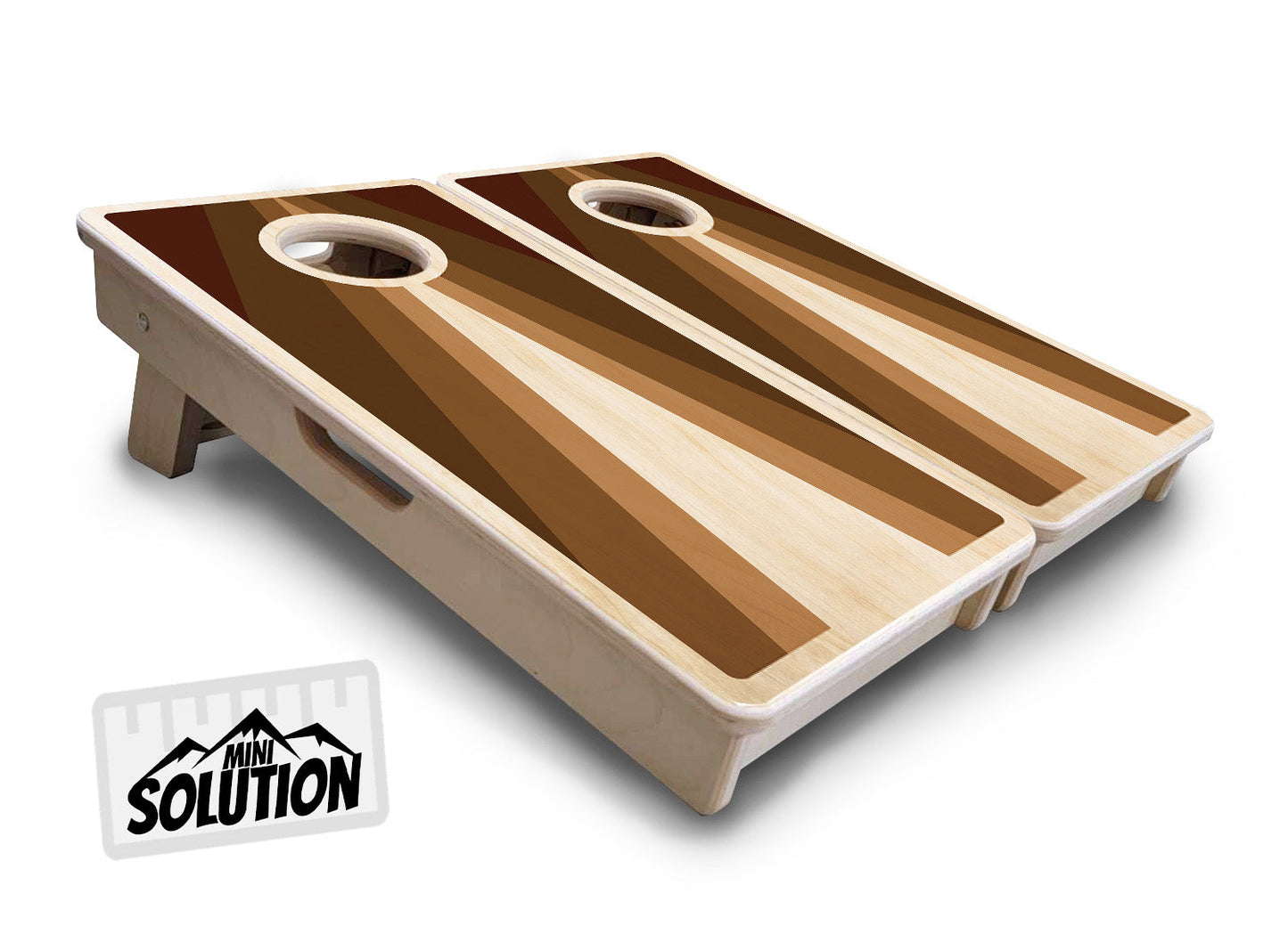 Retro Wood Triangle - Mini or Vacation Size Cornhole Boards