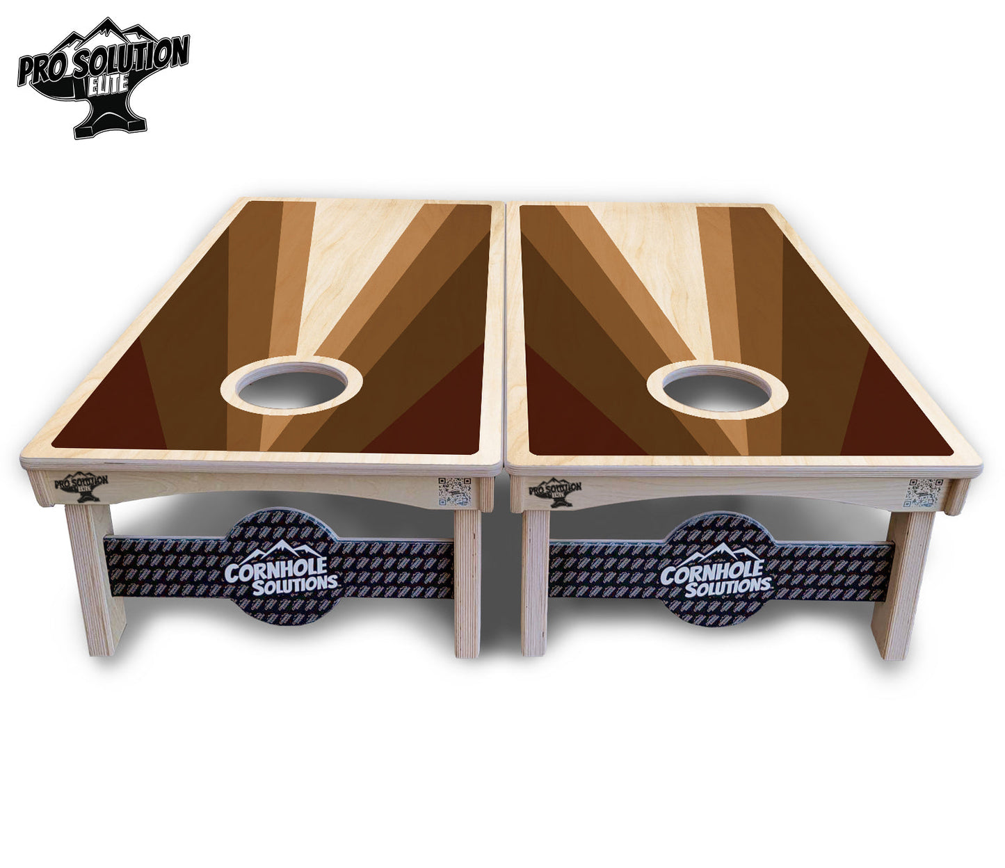 Retro Wood Triangle Cornhole Boards - Pro Solution Elite Series