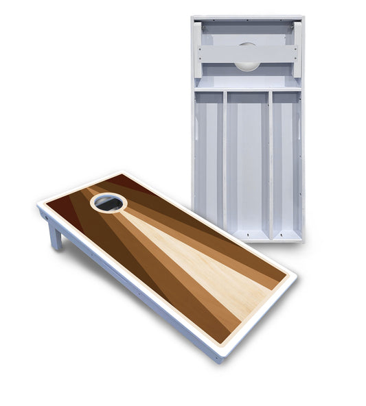 Retro Wood Triangle Cornhole Boards - All Weather Series