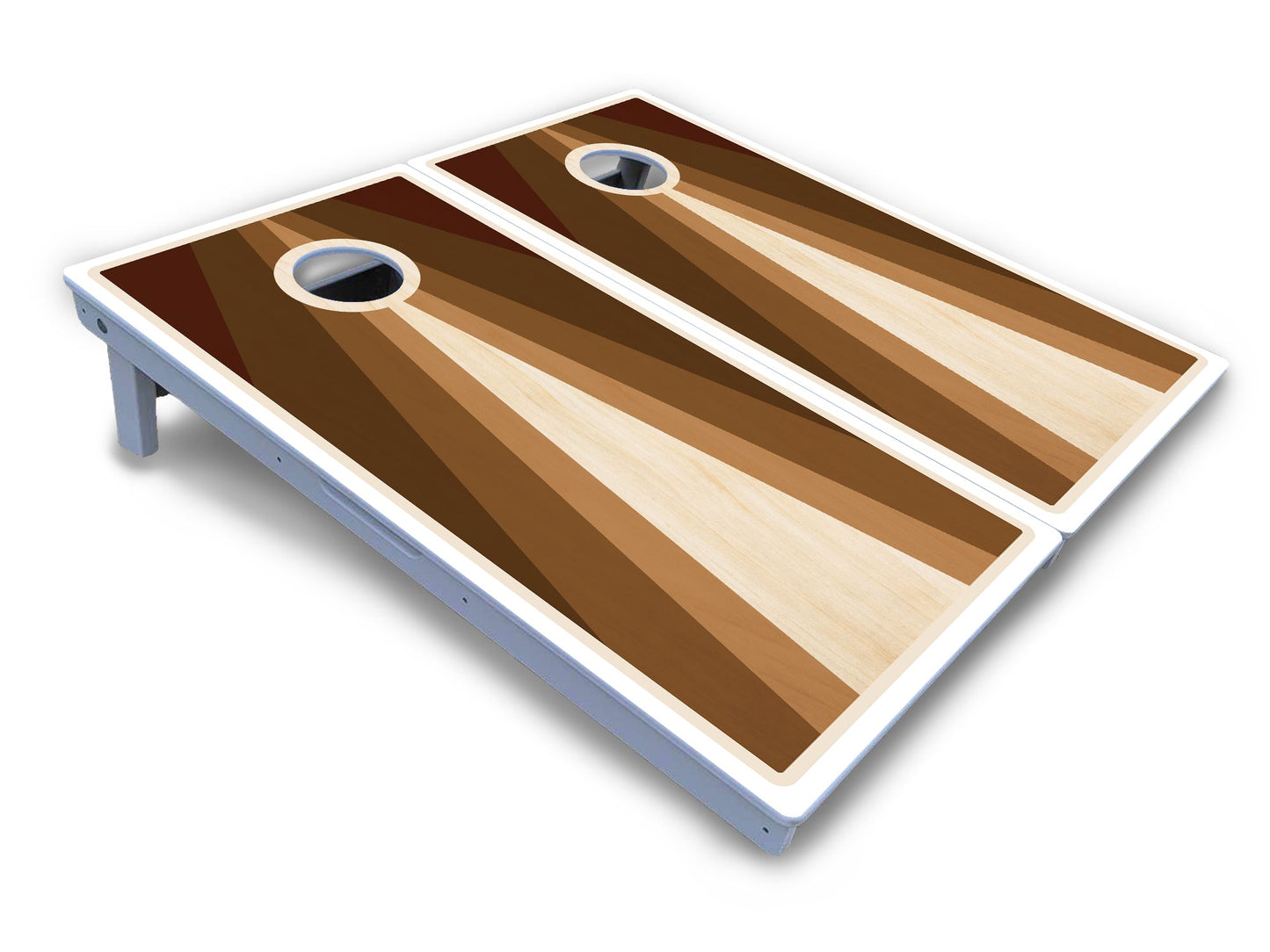 Retro Wood Triangle Cornhole Boards - All Weather Series