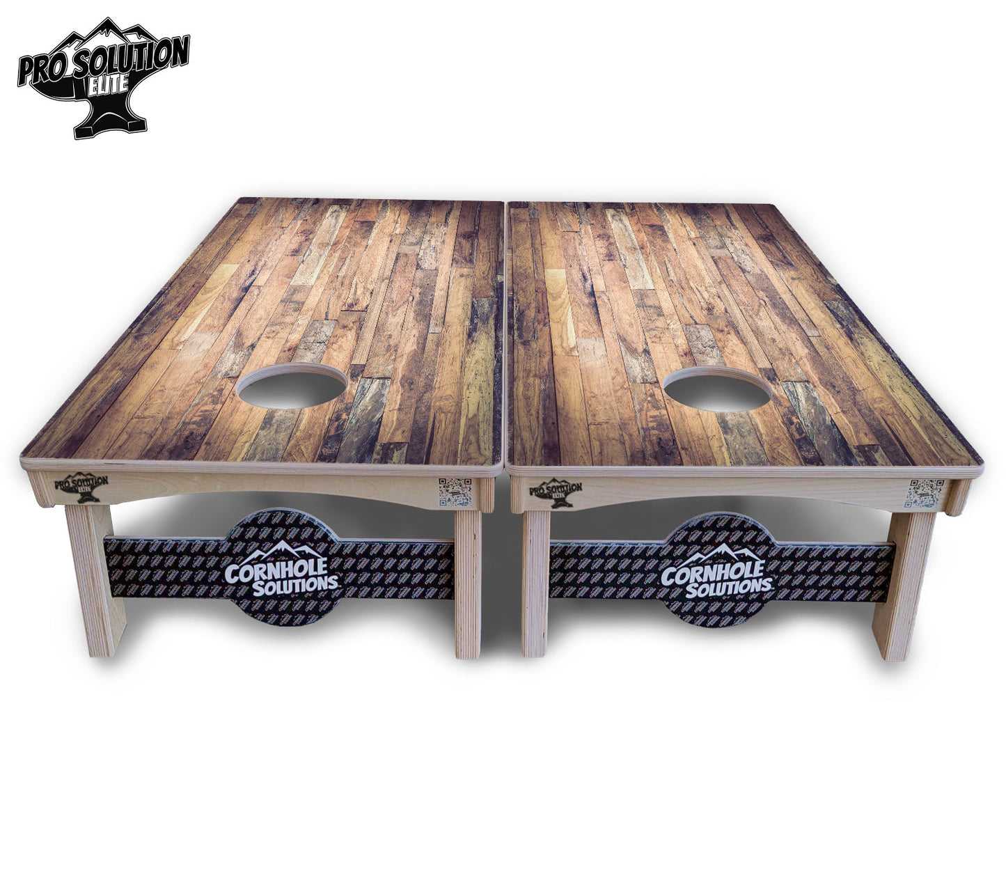 Barnwood Planks Cornhole Boards - Pro Solution Elite Series