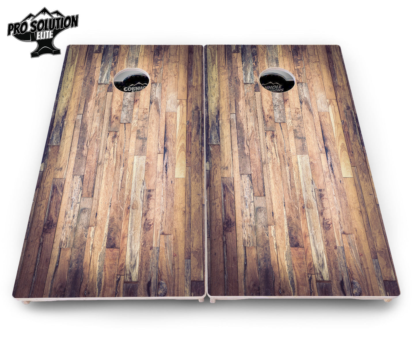Barnwood Planks Cornhole Boards - Pro Solution Elite Series