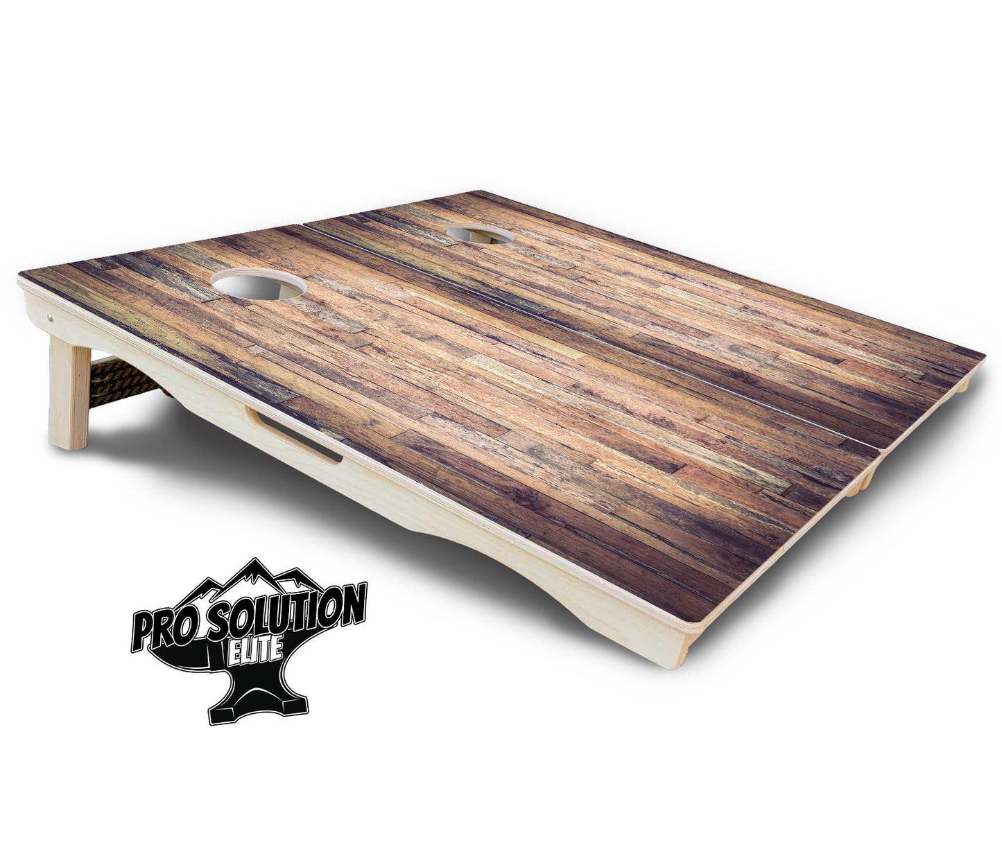 Barnwood Planks Cornhole Boards - Pro Solution Elite Series