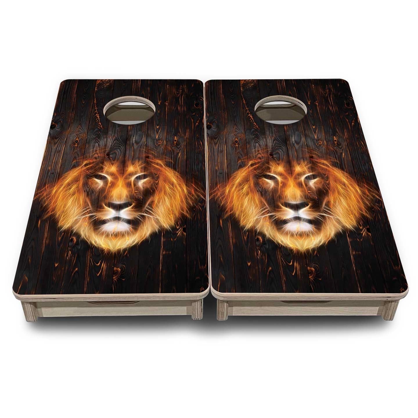 Mini Cornhole Boards - Dark Burnt Wood