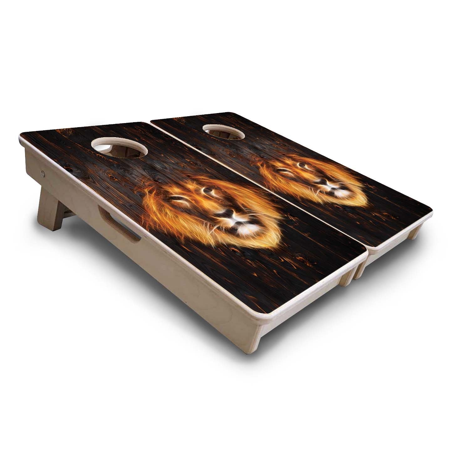 Mini Cornhole Boards - Dark Burnt Wood