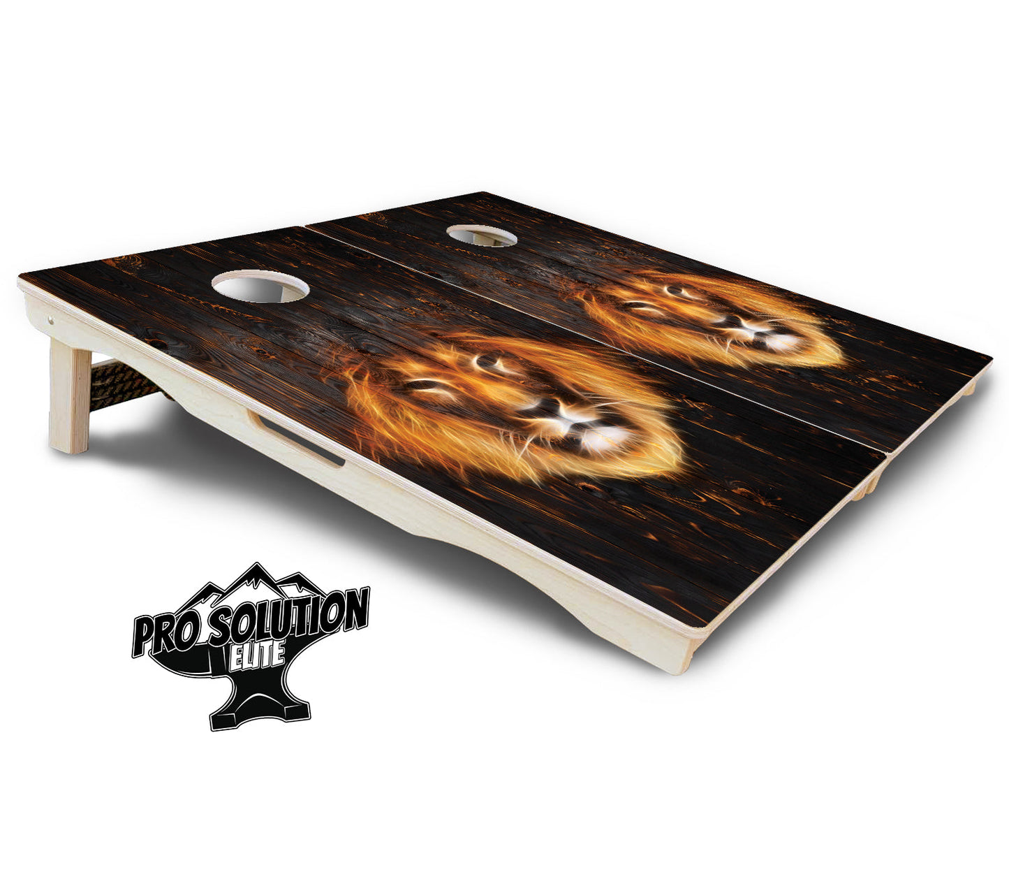 Dark Burnt Wood Cornhole Boards - Pro Solution Elite Series