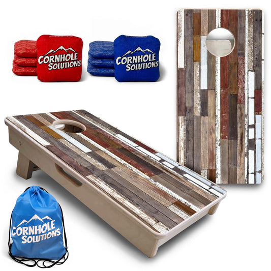 Colorful Planks - Mini or Vacation Size Cornhole Boards