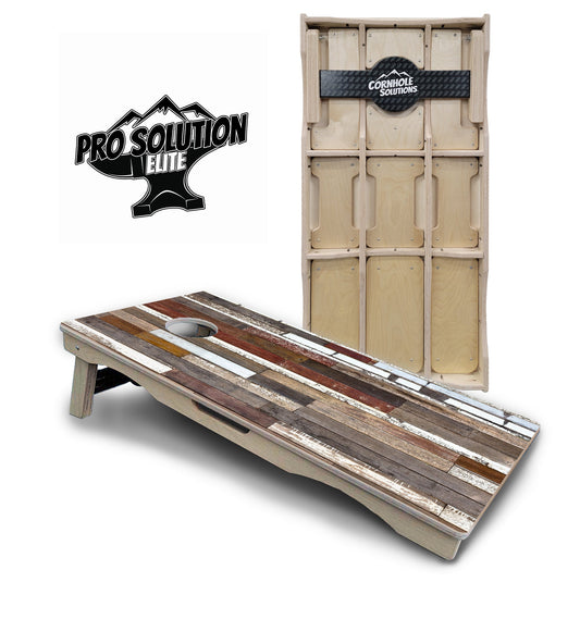 Colorful Planks Cornhole Boards - Pro Solution Elite Series
