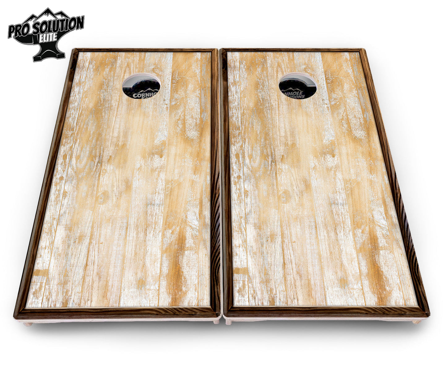 Rustic Frame Wood Cornhole Boards - Pro Solution Elite Series