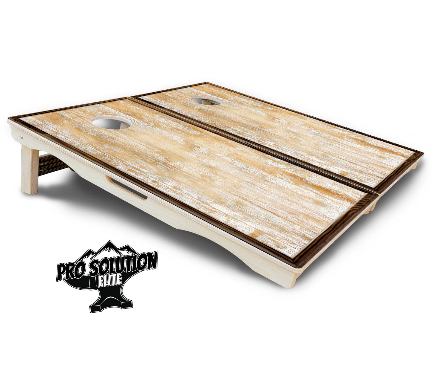 Rustic Frame Wood Cornhole Boards - Pro Solution Elite Series