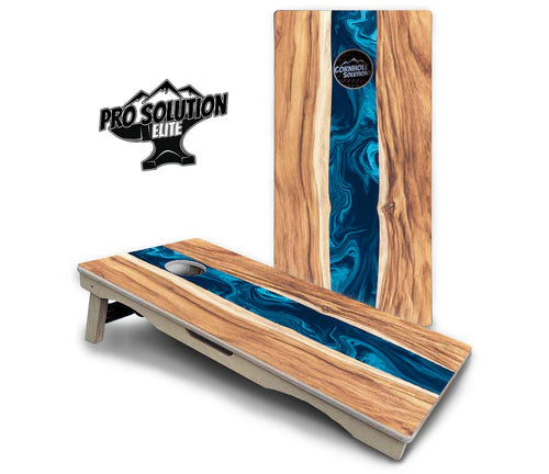 Cornhole Boards - Pro Solution Elite Series - Live Edge River